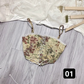 Áo 2 dây thổ cầm đan dây ngực