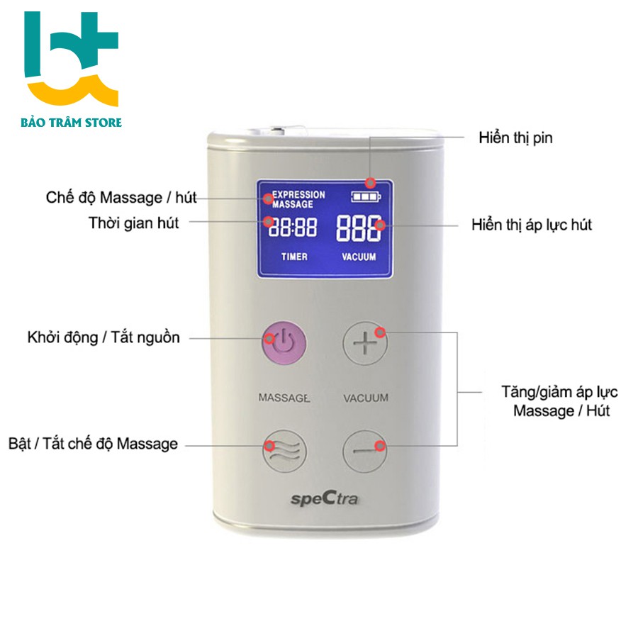 Máy hút sữa Spectra 9 Plus chính hãng hàn quốc , máy hút sữa cao cấp 2 phễu bảo hành 12 tháng