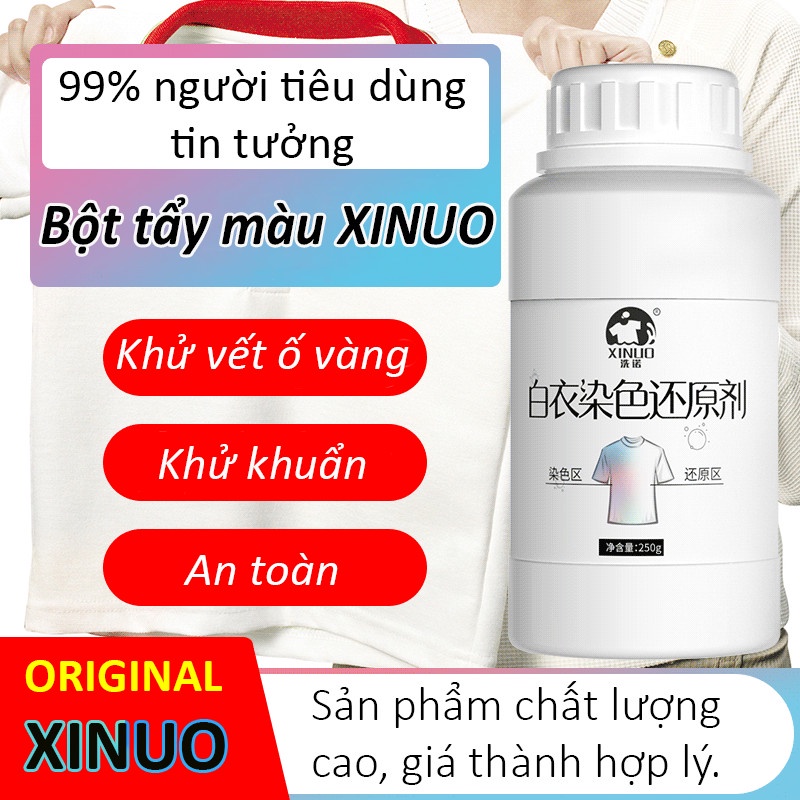Bột Tẩy Trắng, Tẩy Màu Vết Ố Quần Áo Xinuo - hộp 250g