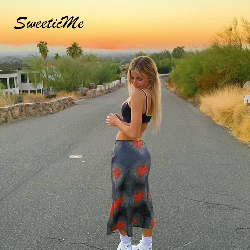 Women's 2021 New Love Printing Casual Hip Half-length Low-waist Skirt | BigBuy360 - bigbuy360.vn