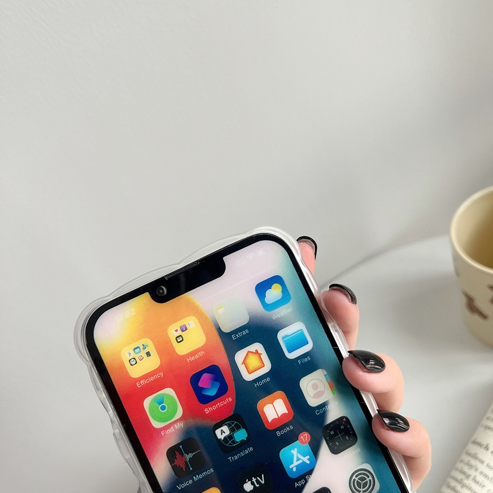 Ốp Điện Thoại tpu Dẻo In Hình Chó Và Thỏ Cho iphone 11 12 13 pro max mini XR XS 7 8 plus