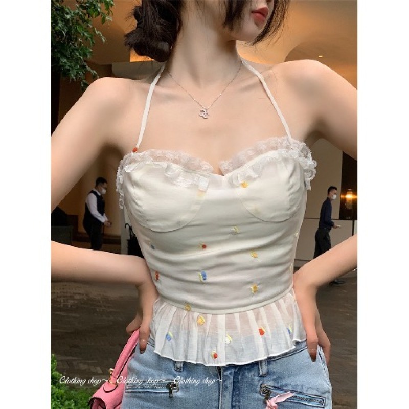 Áo Hai Dây Họa Tiết Hoa Thời Trang Mùa Hè Dễ Phối Đồ Cho Nữ