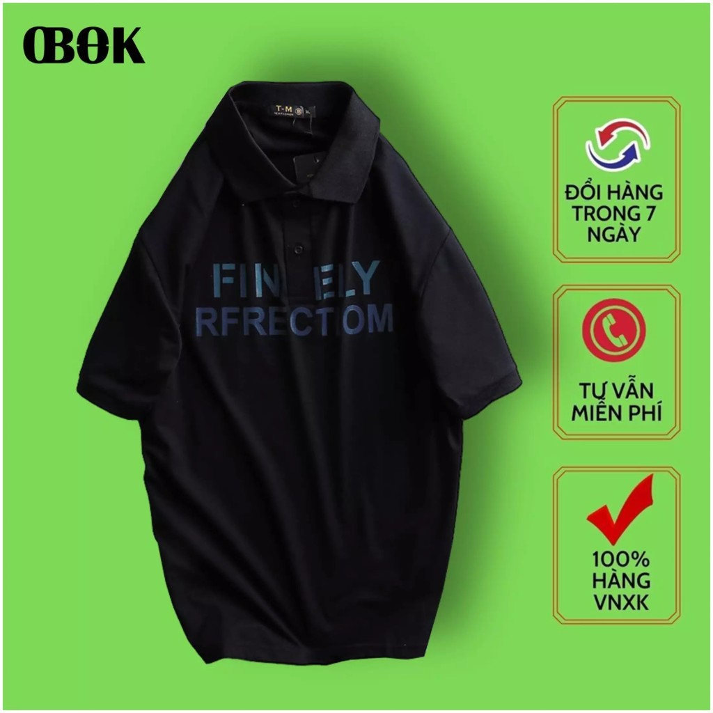 Áo Polo Nam Tay Ngắn, Áo Thun Nam Cổ Bẻ OBOKFASHION, Phong Cách Thời Trang Cao Cấp Màu Đen - Trắng ACB01