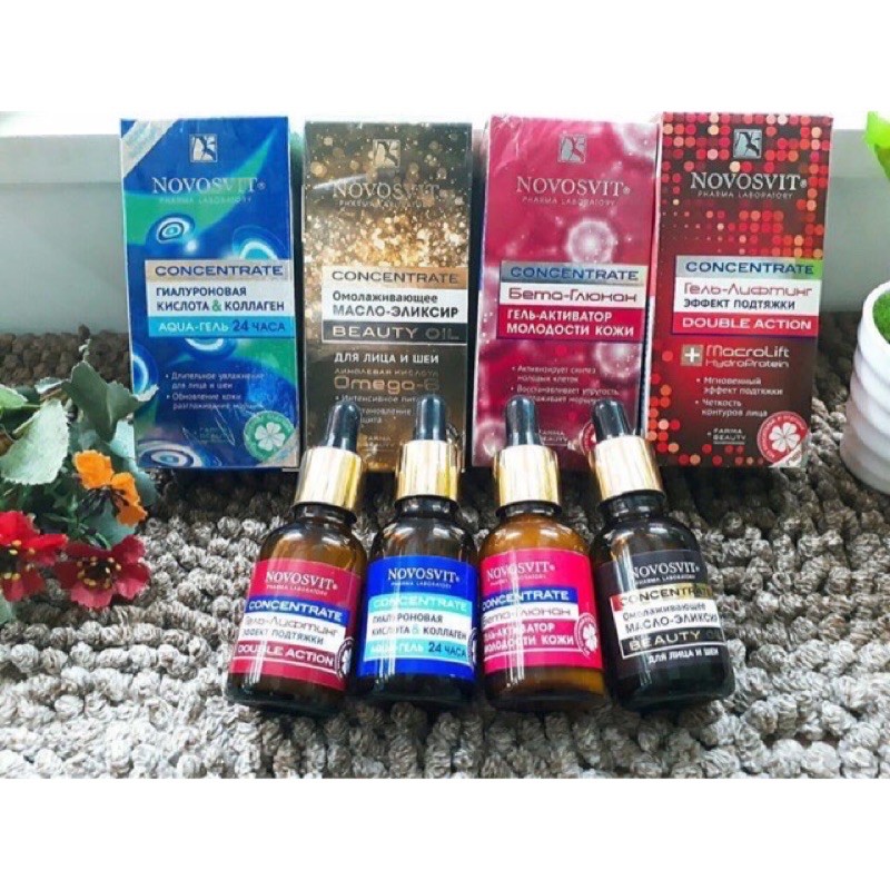 Serum novosvit xanh và đỏ