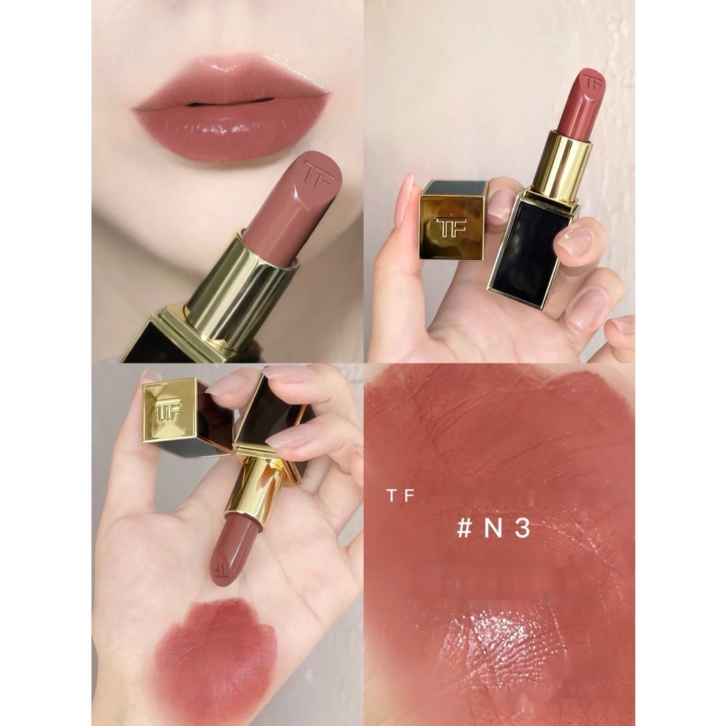 Thỏi son Tom Ford TF 16 80 108 100 N1 N2 N3 màu mới vỏ đen thích hợp làm quà tặng