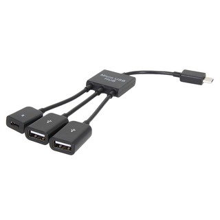 Hub OTG 3 trong 1 cổng Micro USB 2.0