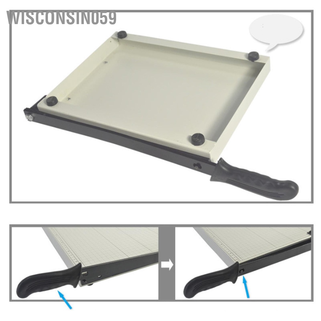 Máy cắt giấy bằng tay thép tính để bàn A4 A3 Ảnh cho nhà máy văn phòng trường học【Wisconsin059】