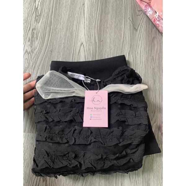 Set áo ren chân váy ôm