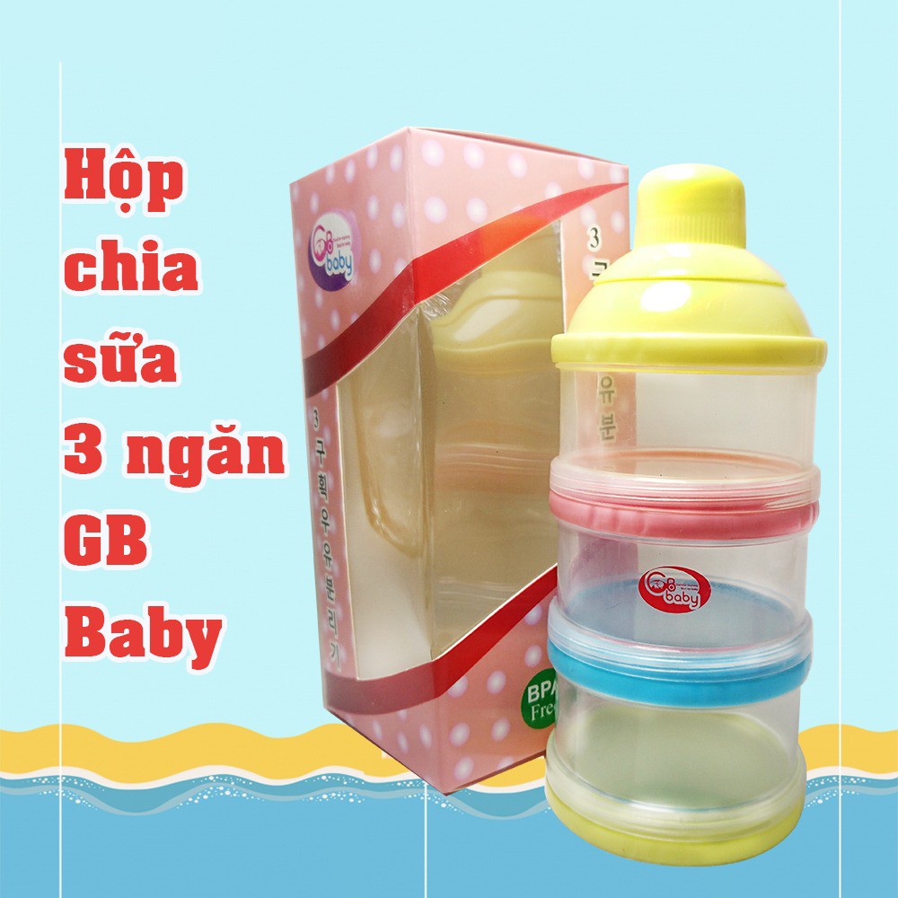 Hộp chia sữa 3 ngăn cao cấp GBbaby