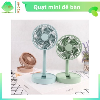 Quạt a9 mini tích điện để bàn, quạt mini gấp gọn xoay 180 độ tiện dụng