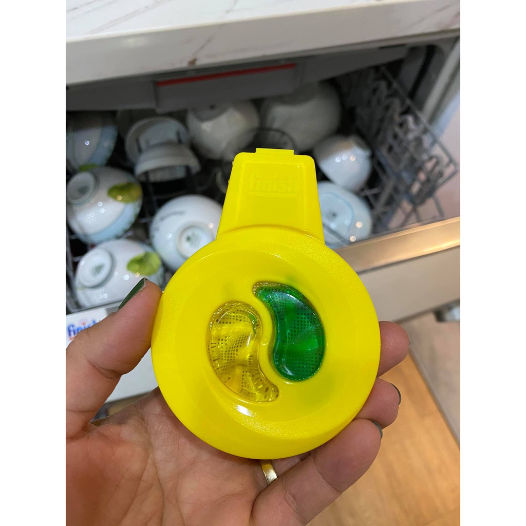 Khử mùi máy rửa bát Finish viên treo tinh dầu, hàng chính hãng, dùng cho 60 lần rửa