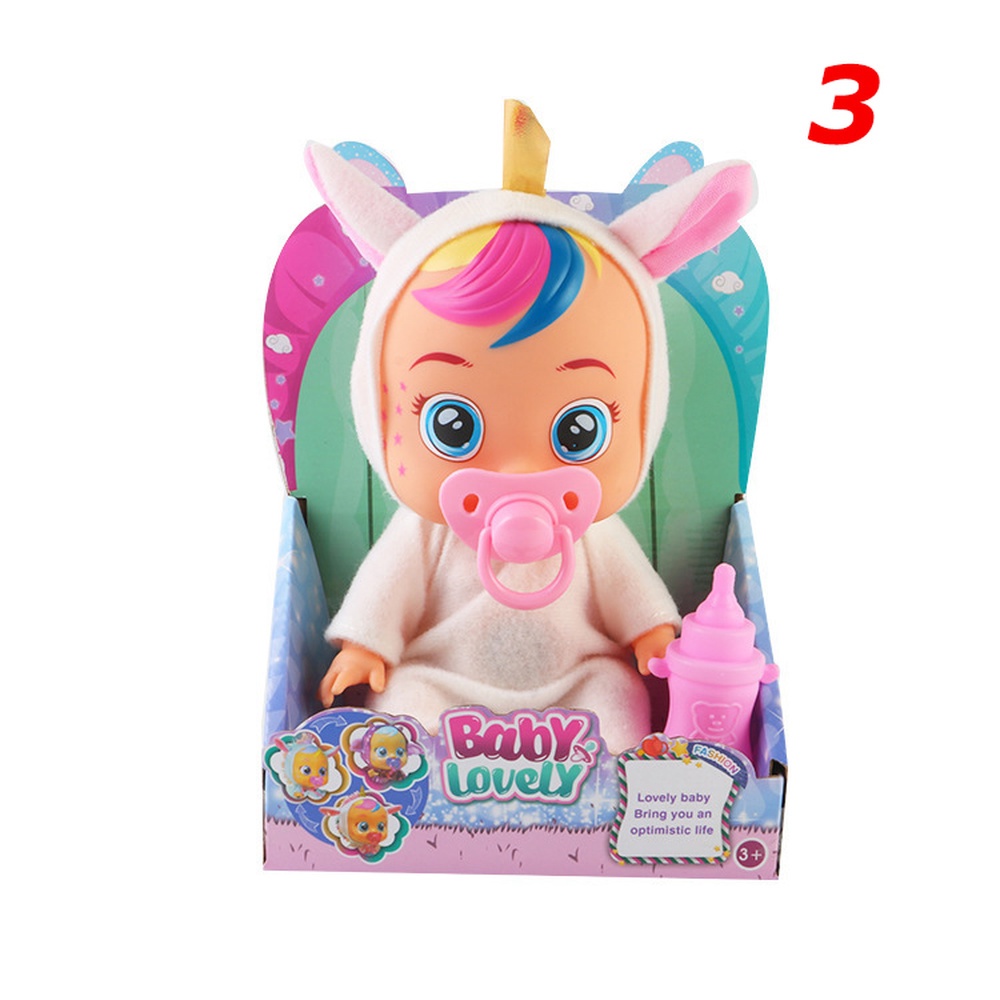 Cute Versatile 3D Vinyl Baby Doll for Girls 4-6 Years Old Children Gift