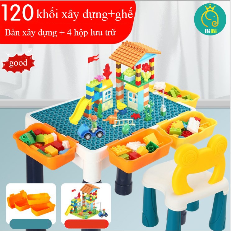 Bộ đồ chơi lego ⚡LOẠI ĐẸP-FREESHIP⚡ bộ bàn lego, xếp hình lego, lắp ghép 120 chi tiết nhựa abs cao cấp