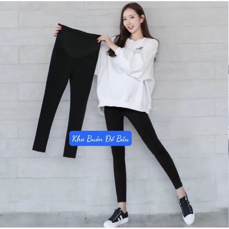 Quần Bầu, Quần Legging Bầu Hàng Loại 1 Mềm Đẹp Nhất CÓ ĐÁP BỤNG - (Đủ size từ 40-90kg) mã QB456