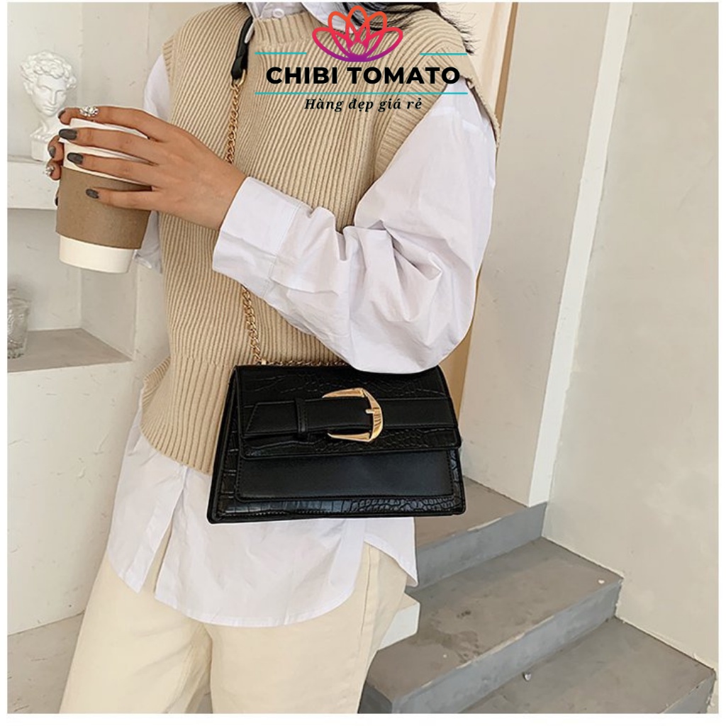 Túi xách nữ, túi đeo chéo CHIBI TOMATO da pu cao cấp kích thước 24x14x21 cm.