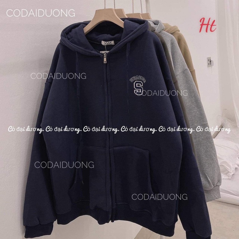 Áo khoác nỉ cotton logo chữ S syra H26