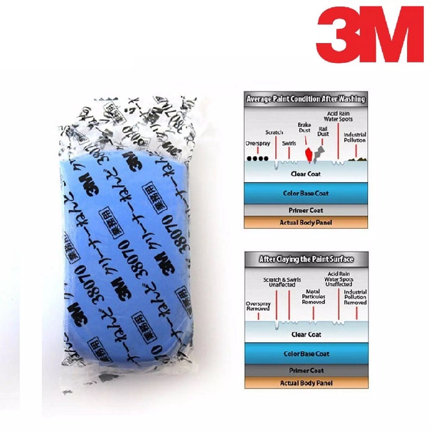 Đất Sét Tẩy Bụi Sơn 3M Perfect-It Cleaner Clay 38070 Siêu Dẻo Không Gây Trầy Xước Xe HÀNG NHẬP KHẨU CHÍNH HÃNG