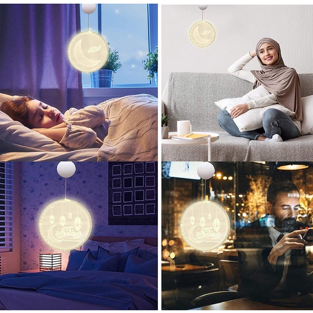 ESPO Đèn LED Treo Trang Trí Hình Lâu Đài Và Mặt Trăng