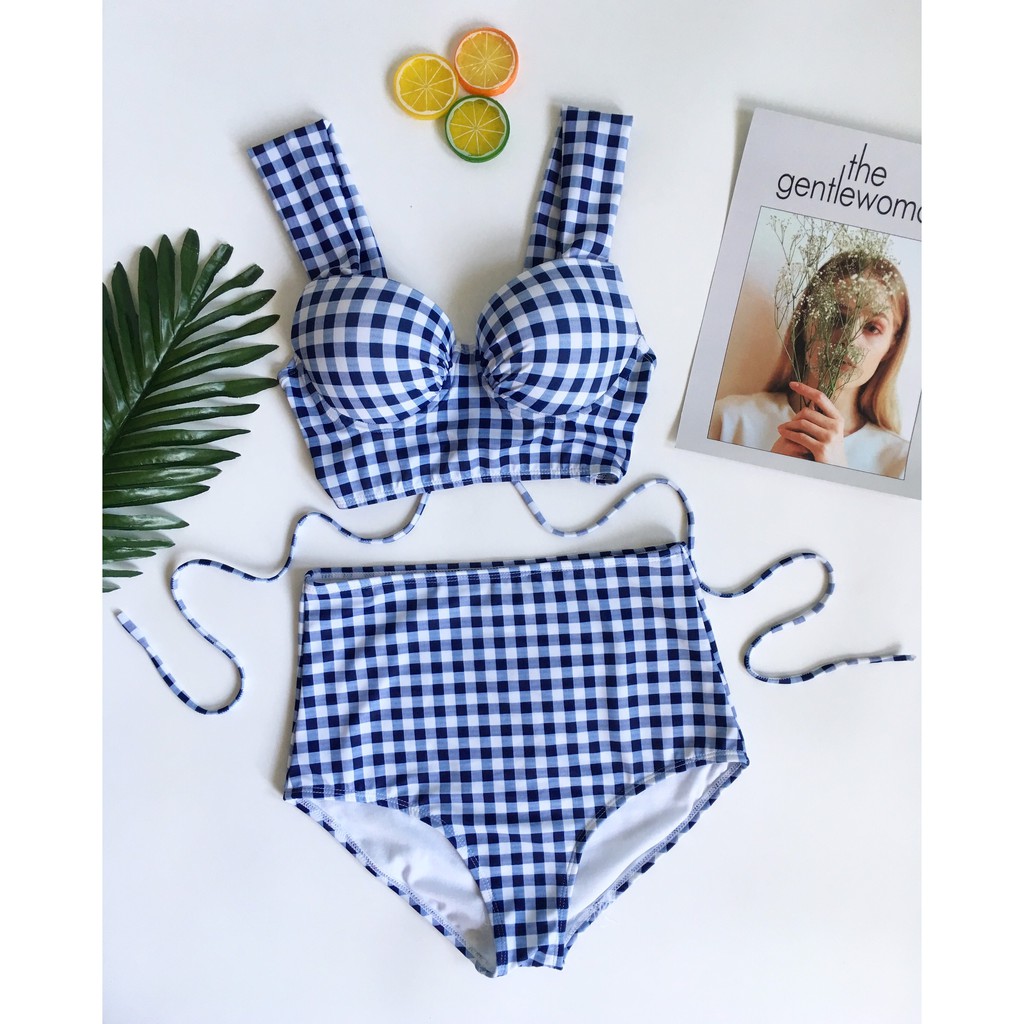 Bikini cúp ngực caro