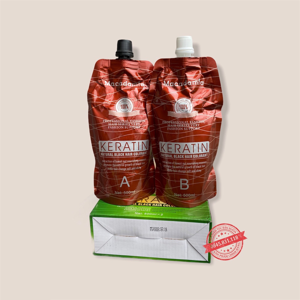 Thuốc nhuộm tóc thảo dược keratin không dính da đầu CT38