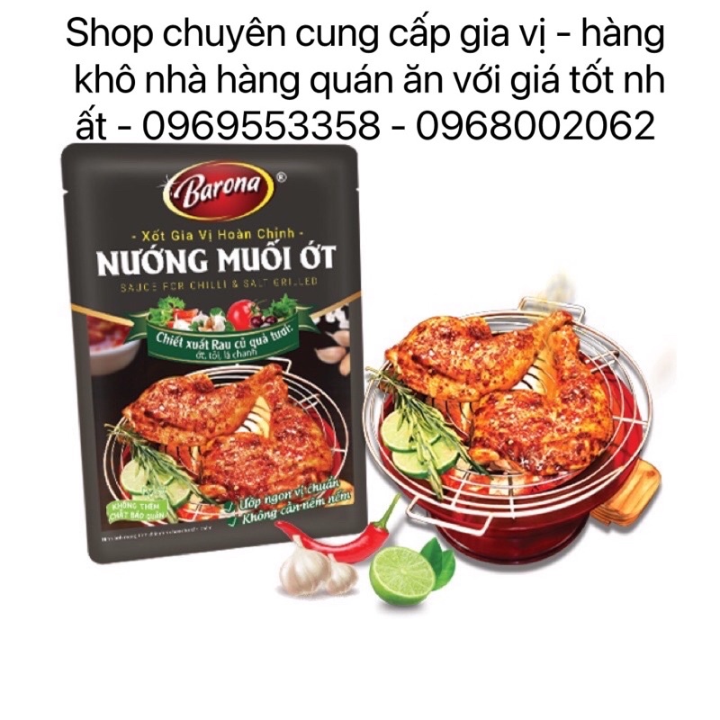 [NƯỚNG TẠI GIA] - XỐT ƯỚP GIA VỊ HOÀN CHỈNH MUỐI ỚT BARONA 80G