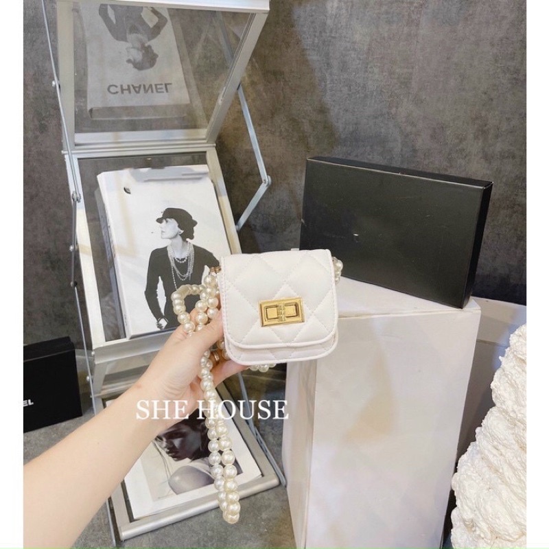 Túi Mini Nữ kèm dây ngọc đeo chéo nhỏ xinh💖FREESHIP💖