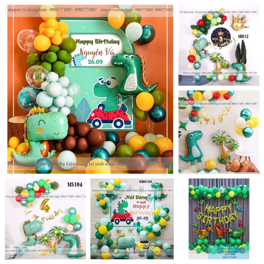 Set trang trí sinh nhật cho bé trai bé gái tuổi hổ kèm phông background sinh nhật in tên bé sinh nhật cho bé thôi nôi