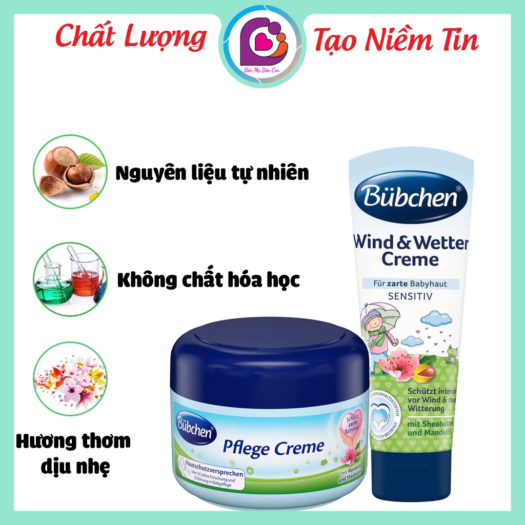 Kem nẻ cho bé, kem dưỡng ẩm da Bubchen Đức