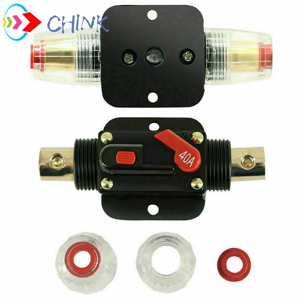 CHINK Compatible Fuse Holder Insurance Switch Refit Adapter Car Circuit Breaker 20A-100A Durable DC 12V Line Protection AMP