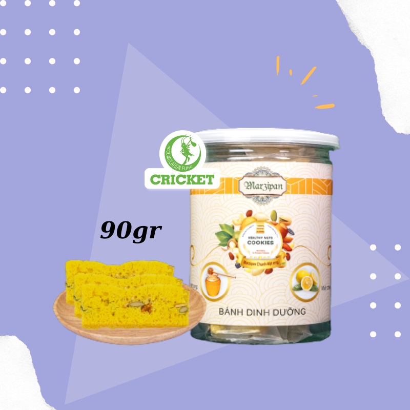 Bánh Marzipan Chanh &amp; Mật Ong ( Hũ 90gr) - Ăn vặt bổ dưỡng, có thể thay ăn sáng, bổ sung năng lượng, đề kháng
