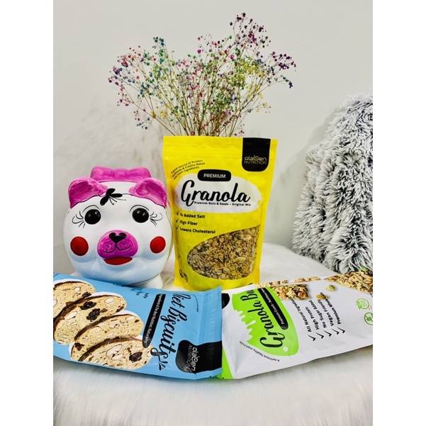 Combo Olaben Nutrition Granola 500g-Bars 250g-Biscuit 250g-ngũ cốc dinh dưỡng giảm cân thượng hạng