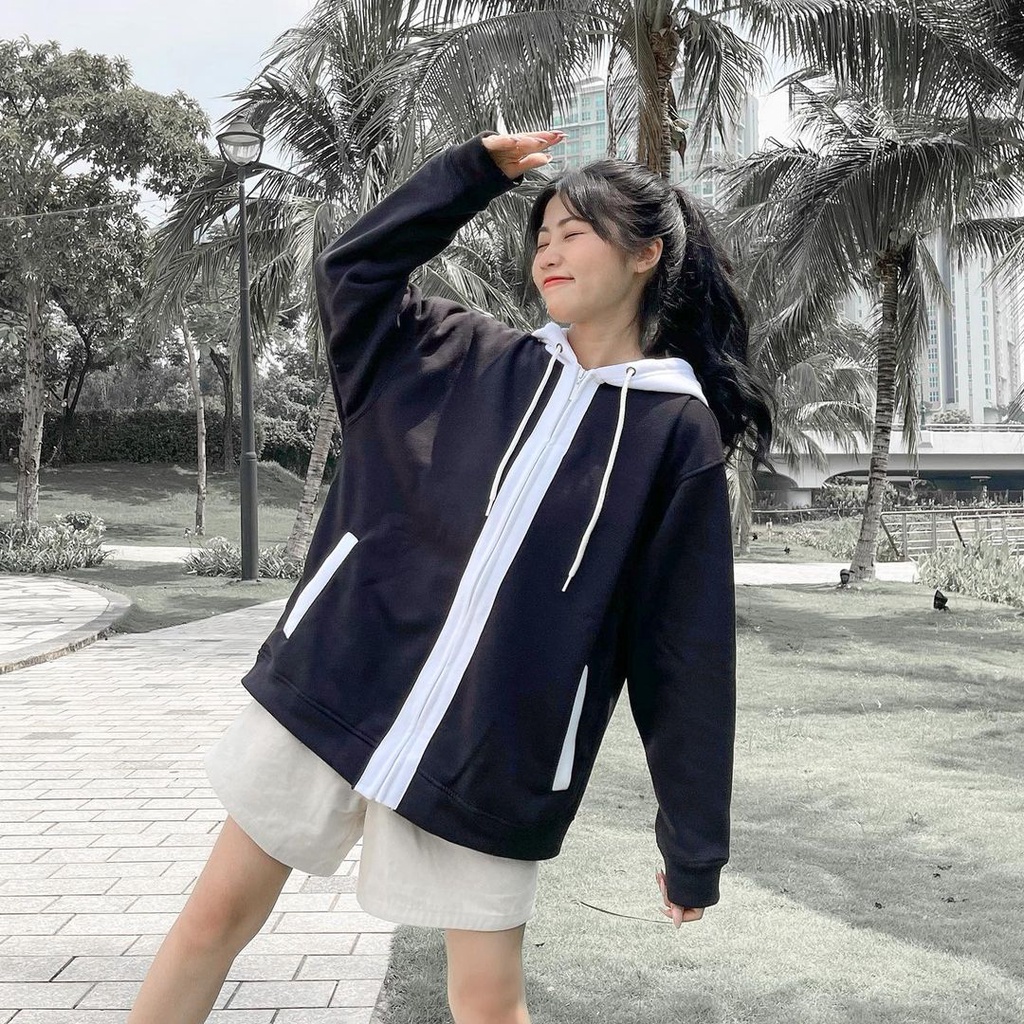 Áo Khoác Hoodie Zip ZET Vải Nỉ Bông Dày Form Rộng Nam Nữ Tay Dài Phong Cách Ulzzang Unisex (Ảnh Thật/ Có Sẵn)