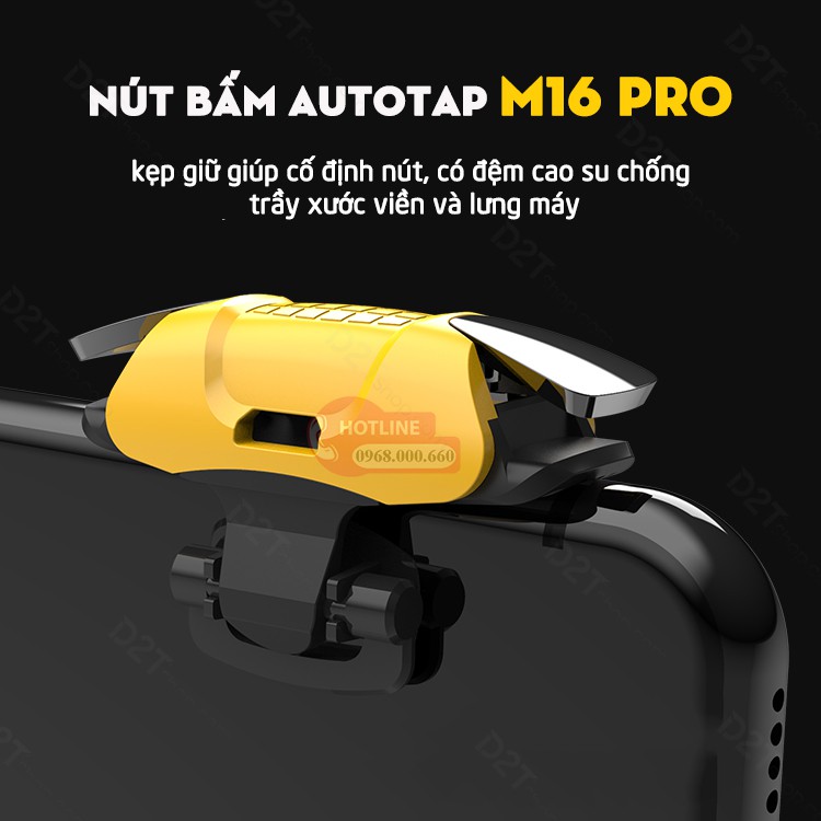 Nút bấm cơ M16 Pro autotap 30 nhịp/giây siêu nhanh chơi game PUBG, Call of Duty