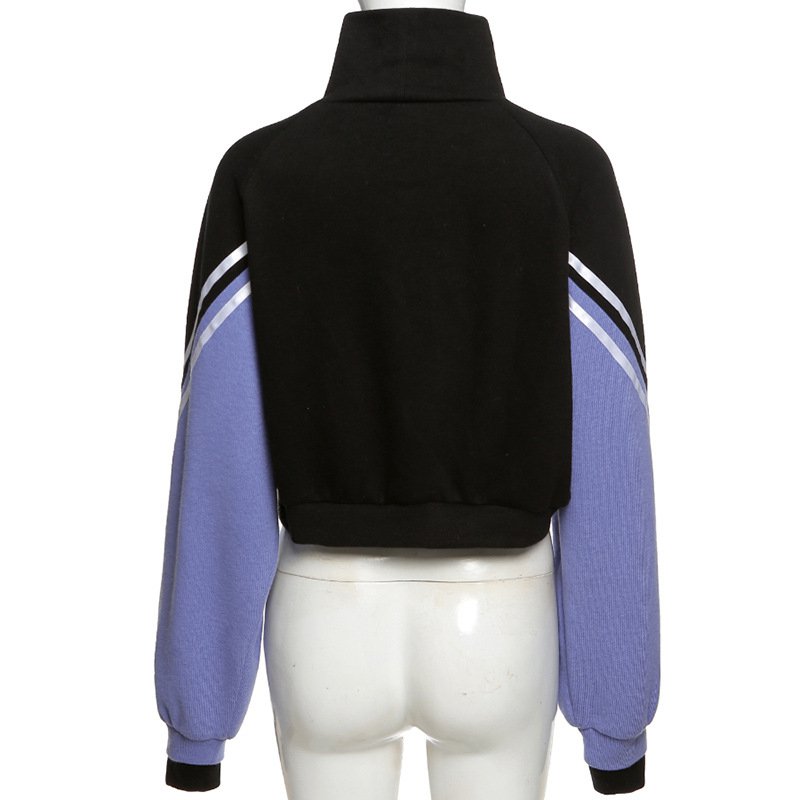 Áo kiểu phối màu họa tiết in thời trang cho nữ