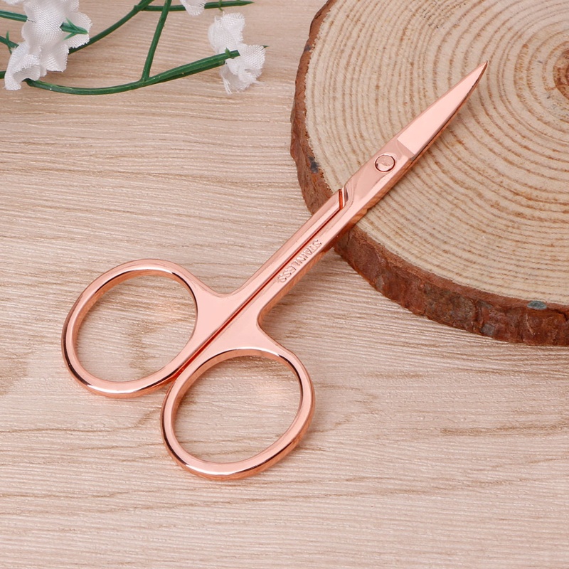 Kéo Tỉa Lông Mày Trang Điểm Bằng Thép Không Gỉ Tiện Dụng