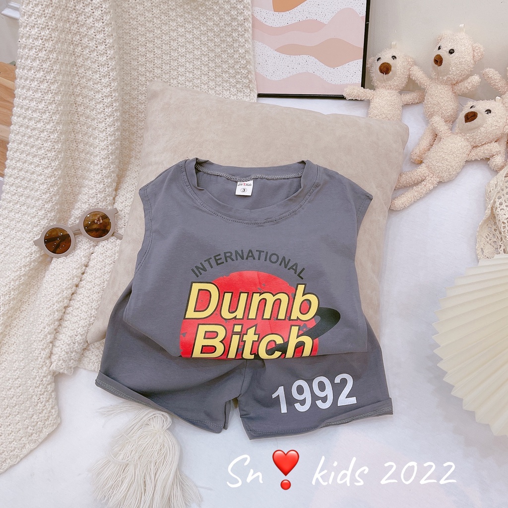 Bộ sát nách Dump bitch bé trai (10-20kg)