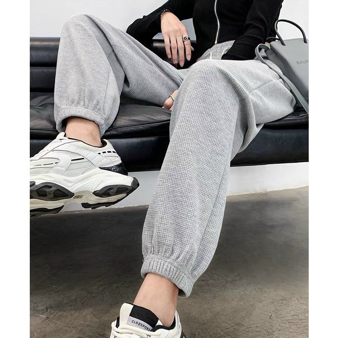 [EVACICI] Quần jogger trơn dáng Unisex form rộng chất nỉ da cá, kiểu dáng Ulzzang bo gấu, ống xuông.