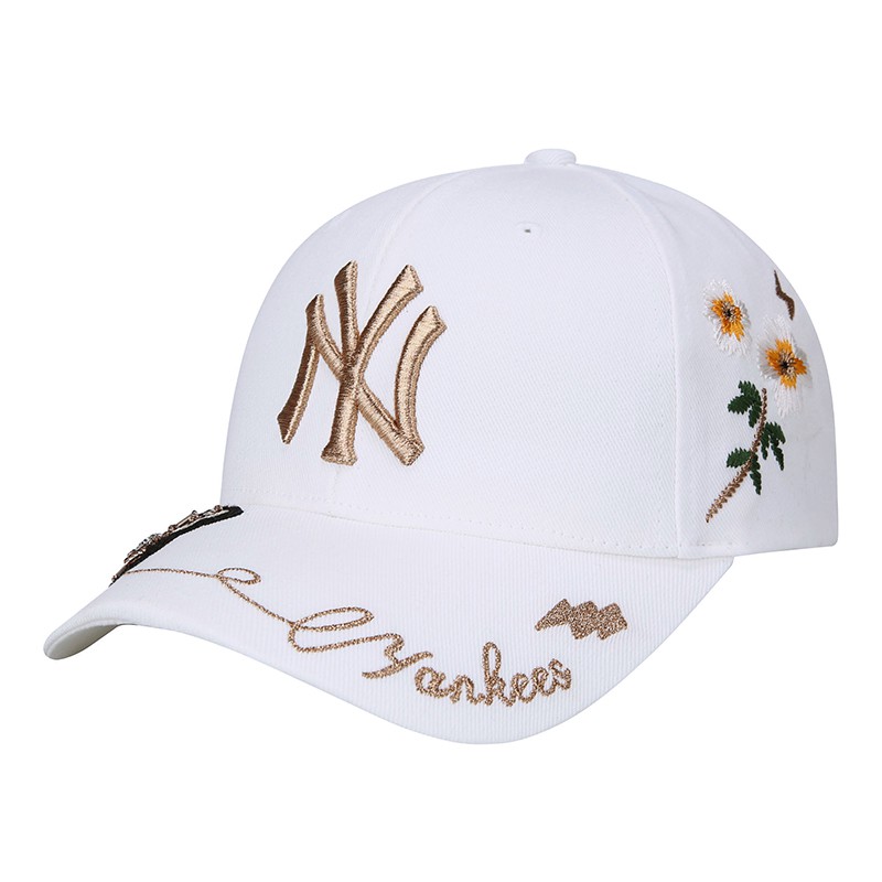 Mũ lưỡi trai in chữ No Need To Waiting MLB NY thời trang xuân hè dành cho cặp đôi