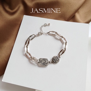 Vòng tay, lắc tay mắc xích bạc cá tính Jasmine.accessories Mã 2LT_005