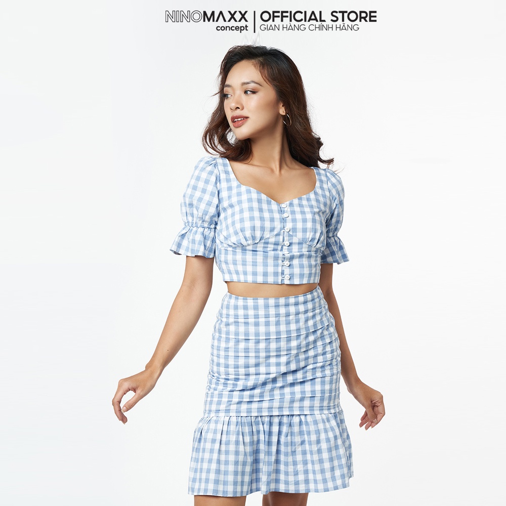 SWEET SIXTEEN Set áo và chân váy Nữ sọc caro 2104068