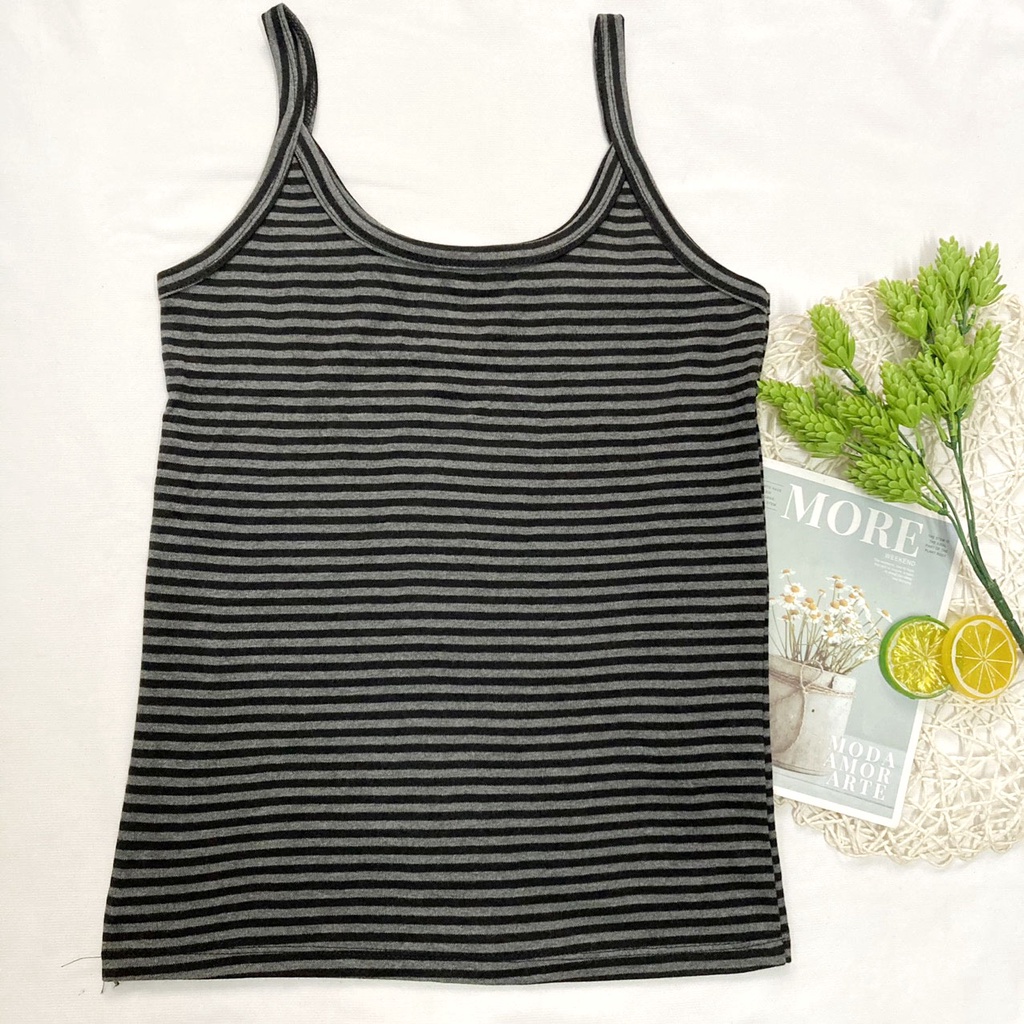 Áo 2 dây Thun Borip Sọc size đại từ 50-55kg - cho nữ - tuổi Teen - DÁNG ÔM - AO41