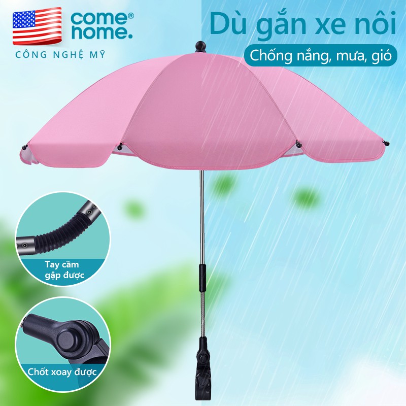 Dù xoay 360 độ che nắng mưa cho xe đẩy em bé° Tấm che nắng có thể điều chỉnh tiện lợi - COME HOME