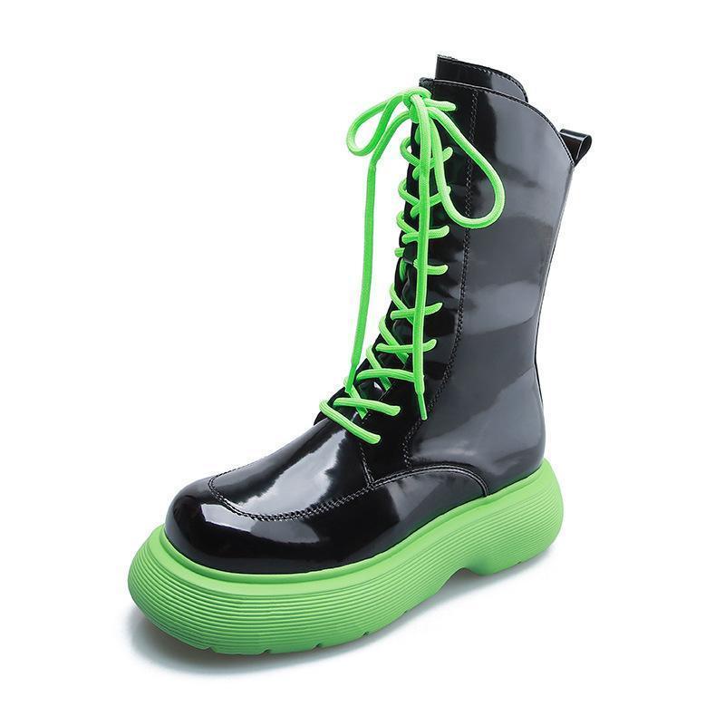 Giày Boot Đế Dày Tăng Chiều Cao Thiết Kế Mới Thời Trang Theo Phong Cách Anh