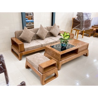 Bộ sofa 3 món gỗ sồi g07