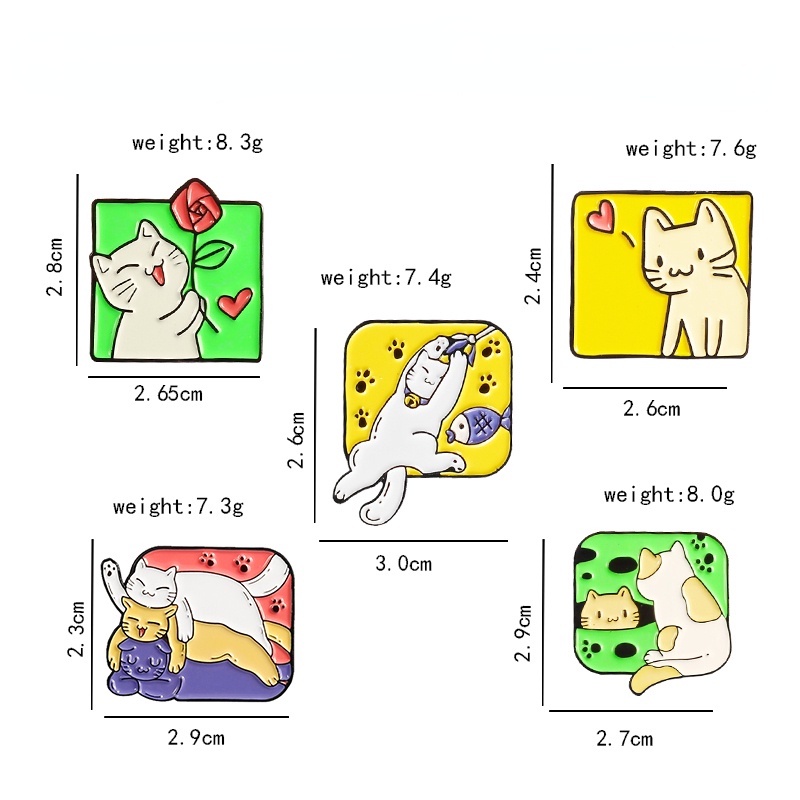 Trâm Cài Áo Hình Mèo Dễ Thương