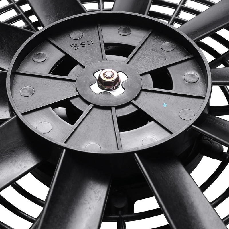 Bộ Quạt Tản Nhiệt Điện Cánh Thẳng 10 Inch 12V 80W 2100Rpm Màu Đen Thông Dụng