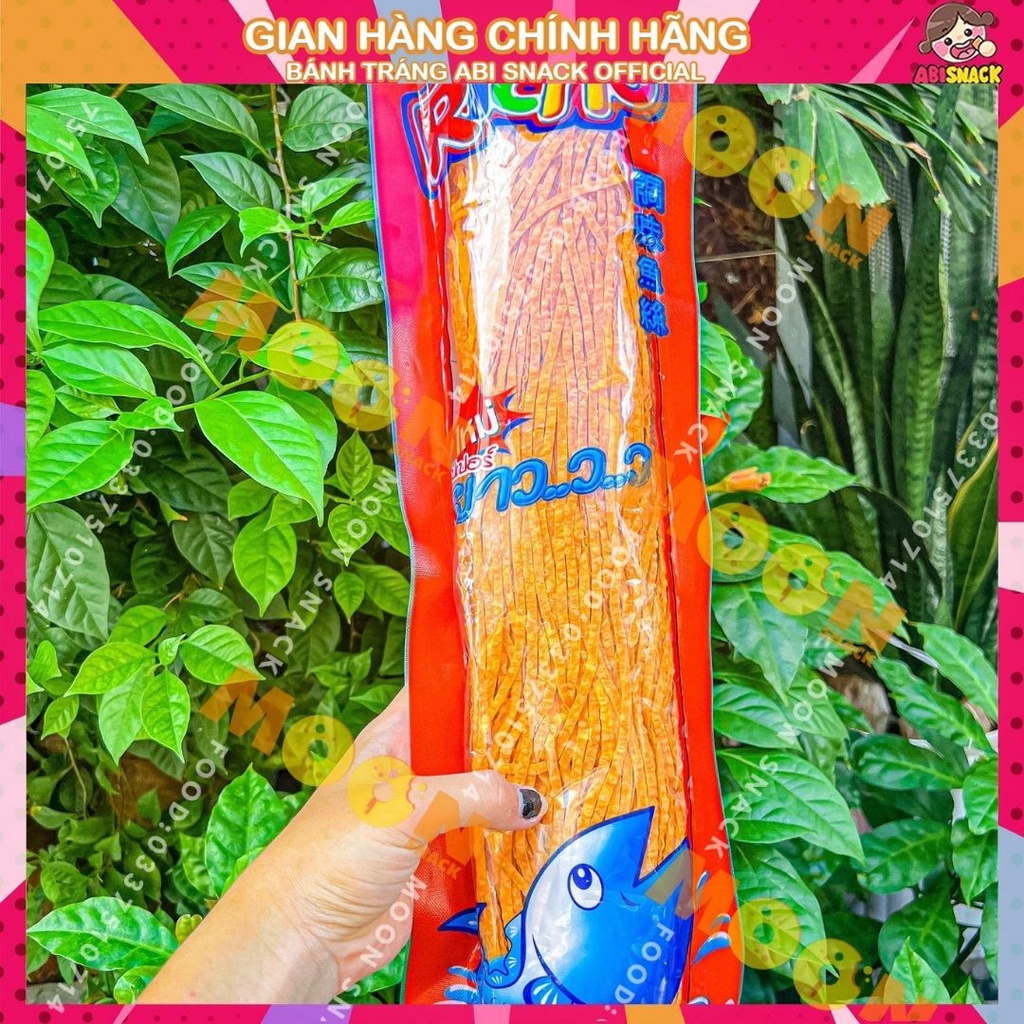 Snack khô cá sợi Thái Lan khổng lồ đủ 5 vị hàng chuẩn Thái Lan gói siêu to khổng lồ ăn vặt Moon Snack Food