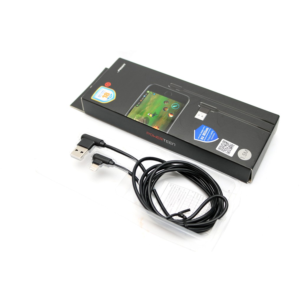 Cáp sạc Powerteen - Lightning (L-Shape) 1000mm