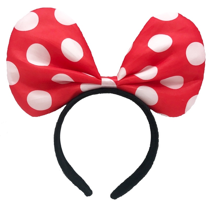 Bờm Tóc Mickey Nơ Đỏ Đốm Trắng Dễ Thương