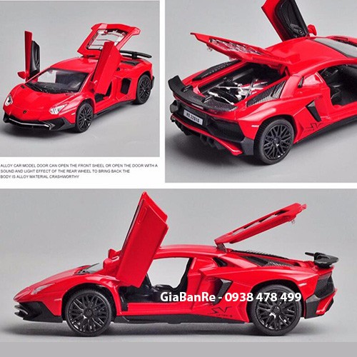 Xe Mô Hình Sắt Kiểu Dáng Aventador Sv - Tỉ Lệ 1:32 - Miniauto - 9750.4